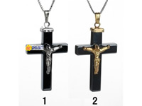 wholesale 22*7*38mm Jesus cross hematite pendant jewelry, silver
