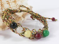 hand knitted Yellow jade flower bracelets online
