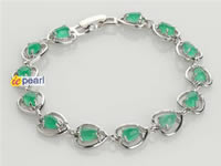 wholesale heart green Malaysia jade chain bracelet jewelry