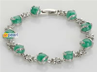 wholesale bread green Malaysia jade chain bracelet jewelry