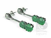 wholesale green Malaysia jade dangler earrings jewelry