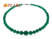 16.5 inches 6mm green jasper necklace with lobster clasp