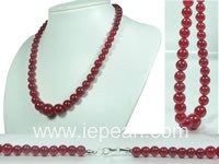 Red jasper beads necklace wholesale in factory price