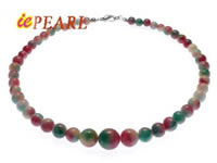 Multi-colors jasper beads necklace with lobster clasp wholesale