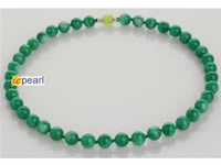wholesale hand knotted green 10mm round candy jade necklace