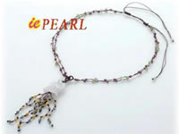 wholesale illusion Jadeite pendant necklace with fringes