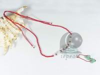 wholesale green Burma jadeite jade knotted flower necklace