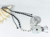 wholesale carved flower Burma jadeite jade knotted necklace