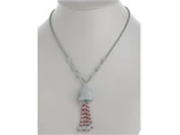 wholesale bell green Burma jadeite jade knotted necklace jewelry