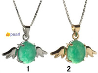 wholesale green Malaysia jade wing pendant jewelry