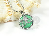 wholesale Chinese zodiac snake Malaysia jade pendant jewelry 18K