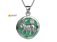 wholesale Chinese zodiac goat Malaysia jade pendant jewelry 18KG