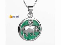 wholesale Chinese zodiac boar Malaysia jade pendant jewelry 18KG