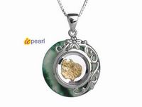 wholesale Chinese zodiac ox Malaysia jade pendant jewelry 18KGP