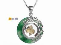wholesale Chinese zodiac horse Malaysia jade pendant jewelry 18K