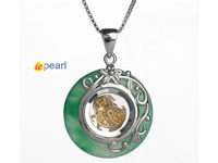 wholesale Chinese zodiac dog Malaysia jade pendant jewelry 18KGP