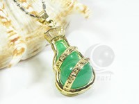wholesale green Malaysia jade cucurbit pendant jewelry