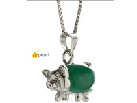 wholesale special green Malaysia jade zodiac boar pendant