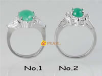 drop jade plated silver rings bulk wholesale