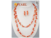48 inches branch pink coral necklace & earrings wholesale online