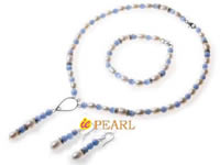 Wholesale young lady freshwater pearl necklace with cat eyes