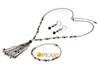 Wholesale white pearl with garnet 925 silver necklace online