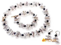 Fine quality white Biwa pearl necklace with  pearl wholesale