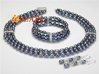 6-7mm peacock cultured freshwater pearl necklace wholesale