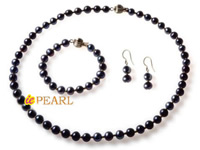 8-9mm black cultured freshwater pearl necklace wholesale