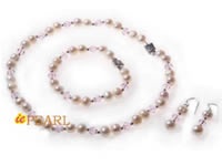 Single strand 7-8mm white pearl necklace in wholesale price