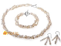 4-5mm white nugget pearl twisted bridesmaid jewelry wholesale