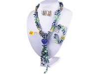 Three strands heart shape glaze braids pearl necklace hot sell