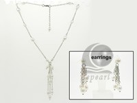 Creamy fine freshwater pearl bridal drop jewelry wholesale