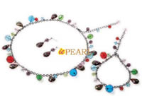 Colorful Chinese crystal with cloisonn bead bracelet wholesale