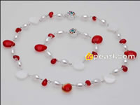 7-8mm rice pearl red crystal jewelry set wholesale online