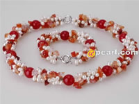 Royalty style red agate jewelry set wholesale online