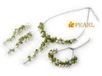 hand wrapped grape pearl jewelry set wholesale