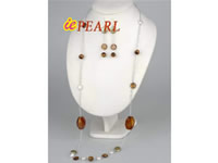 10-11mm white nugget pearl jewelry set wholesale online