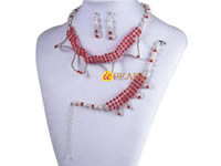3 strands twisted turquoise necklace with genuine pearl online