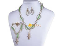 golden oval hook 4mm Chinese crystal necklace wholesale