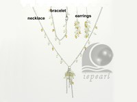 4-5mm white freshwater pearl necklace with crystal wholesale