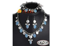 freshwater coin pearl & Opals necklace bracelet earrings online