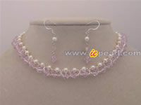 Hand knotted bridal choker jewelry set wholesale online