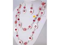 Nugget pearl & heart shell jewelry set wholesale online