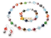 shell pearl and crystal beads Christmas gift bracelet wholesale