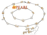 Wholesale sterling TIN-CUP necklace & earrings  with citrine