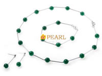 Wholesale sterling TIN-CUP necklace with Malay Jades online