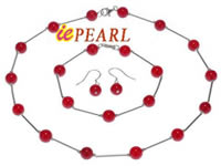 Wholesale sterling silver TIN-CUP necklace, earrings with jades