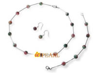Wholesale sterling TIN-CUP necklace with Colorful Jades online
