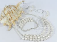 7-8mm freshwater pearl with silver chain jewelry set wholesale